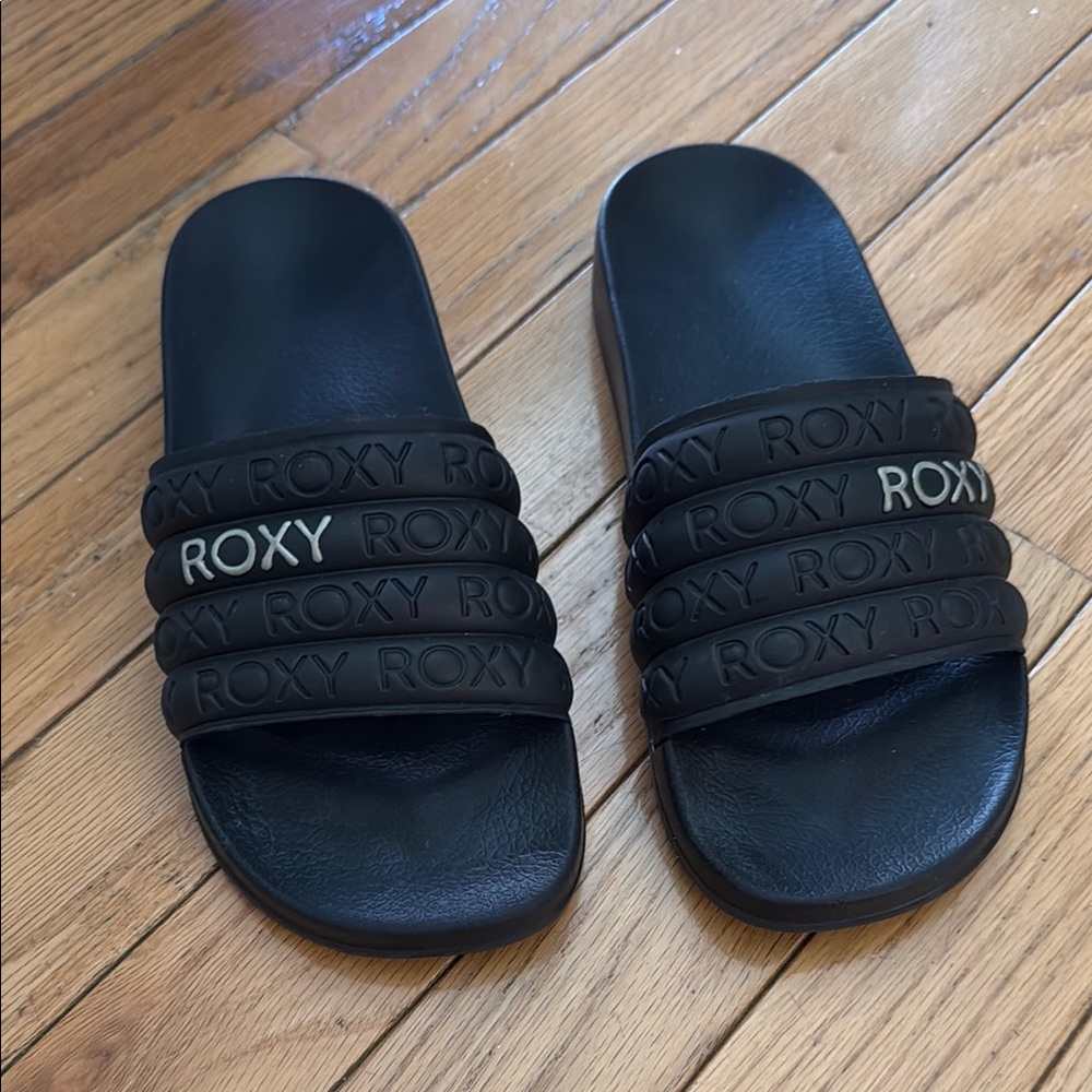 Roxy Black Slide Sandals